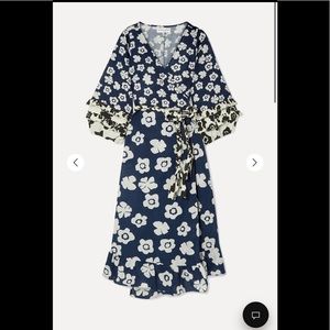 APIECE APART Beja Ruffled Floral-Print Wrap Dress